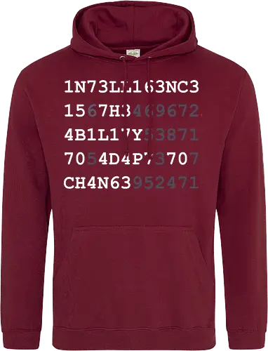 Intelligence weiße Schrift