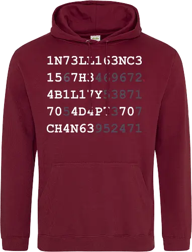 Intelligence weiße Schrift