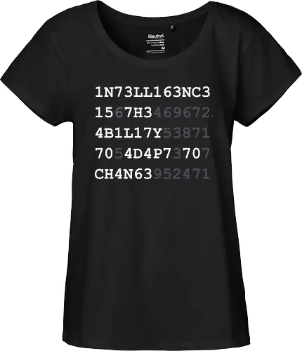 Intelligence weiße Schrift