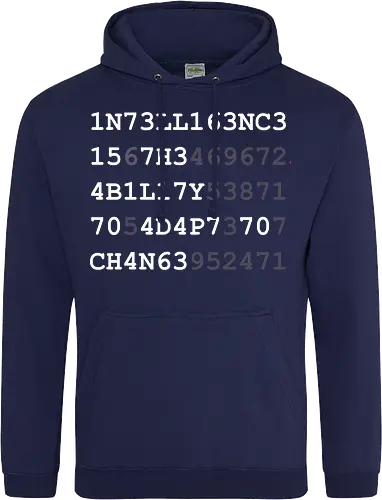 Intelligence weiße Schrift