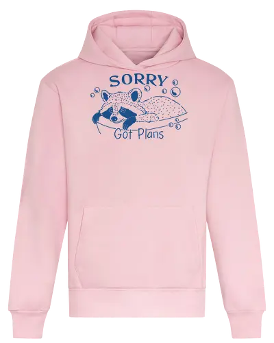 Got Plans Raccoon  - sorry got plans, got plan, raccoon, meme, fun, funny, sarcastic, sarcasm, minimalist, trash, lazy - Heavyweight Hoodie
