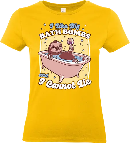Relax Sloth Bubble Bathtub - Sloth, cute, pet, animal, adorable, bathroom, bath bomb, bath, music, parody, bubble, bubbles, drink, alcohol, wine, relax, relaxing - Standard T-Shirt (Women)