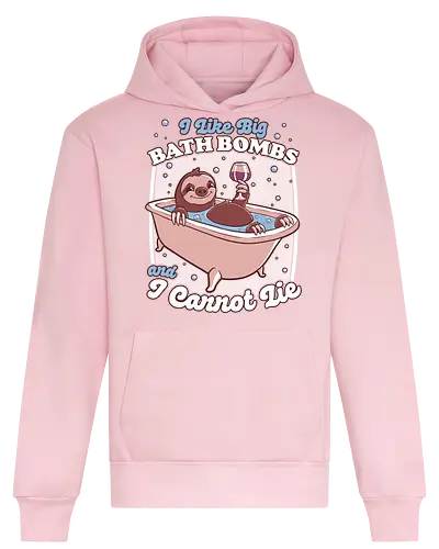 Relax Sloth Bubble Bathtub - Sloth, cute, pet, animal, adorable, bathroom, bath bomb, bath, music, parody, bubble, bubbles, drink, alcohol, wine, relax, relaxing - Heavyweight Hoodie