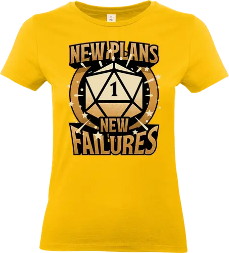 RPG Plan Failure - Rpg, Role-play, Role-playing, Fail, Failures, Failure, Game Night, Adventure, Fantasy, Dungeon Master, Dungeon, D20, Dice, Pen and Paper, Critical Hit, Tabletop - Standard T-Shirt (Women)