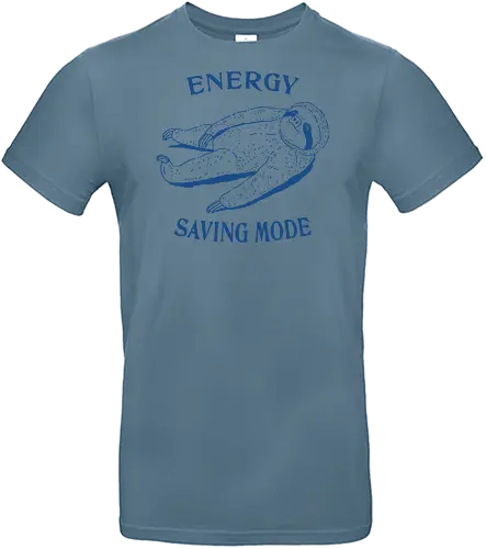 Energy Saving Mode - energy saving mode, energy saving, im not lazy, sloth, fun, funny, meme, sarcastic, sarcasm, minimalist, lazy - Standard T-Shirt