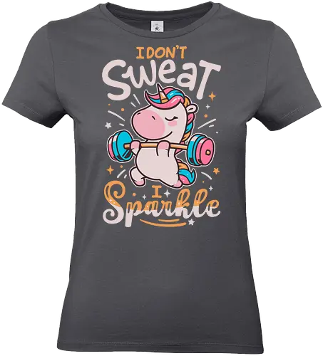 Unicorn Workout Mode - cute unicorn, workout, lifting weights, gym, workout motivation, sweat, funny, magical, strong, sparkle, bodybuilding - Standard T-Shirt (Women)