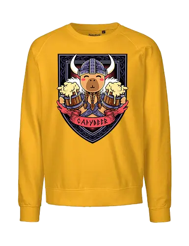 capybeer - capybara, exotics, animal, fun, funny, summer, holiday, vacation, vintage, surfing, viking, knight, cute - Fairtrade Sweatshirt
