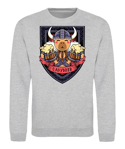 capybeer - capybara, exotics, animal, fun, funny, summer, holiday, vacation, vintage, surfing, viking, knight, cute - Sweatshirt