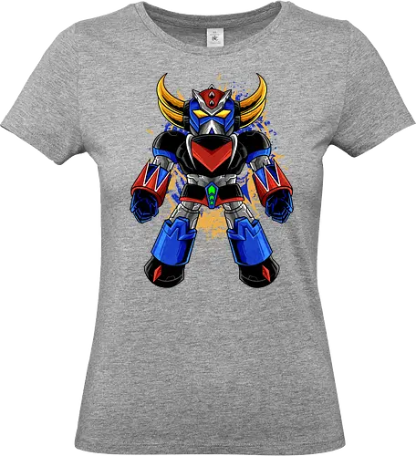 chibi grenzider  - robot, transformation, mechanics, superhero, grenzider, akuma, vintage, classic, kaiju, japanese - Standard T-Shirt (Women)