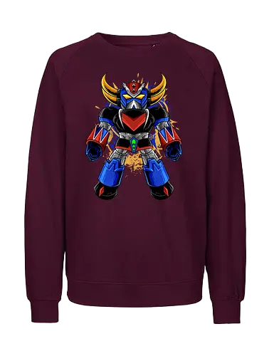 chibi grenzider  - robot, transformation, mechanics, superhero, grenzider, akuma, vintage, classic, kaiju, japanese - Fairtrade Sweatshirt