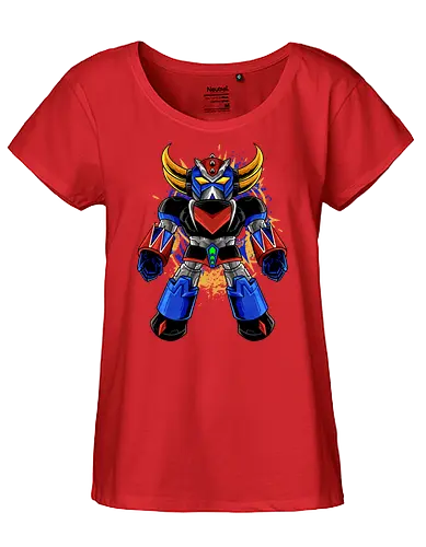 chibi grenzider  - robot, transformation, mechanics, superhero, grenzider, akuma, vintage, classic, kaiju, japanese - Fairtrade Girl Shirt