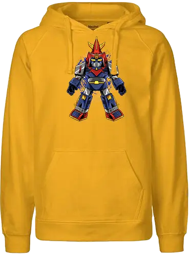 chibi vultus - robot, transformation, mechanics, superhero, vultus v, akuma, vintage, classic, kaiju, japanese - Fairtrade Hoodie