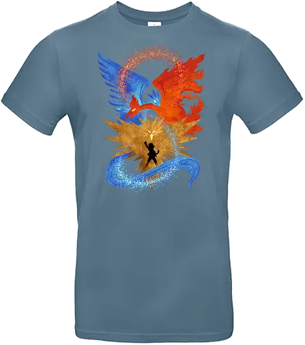 three legendary - anime, manga, monster, electric, fortrees, ice, tamer, game, bird, legendary, legend, mytical, mythology - Standard T-Shirt