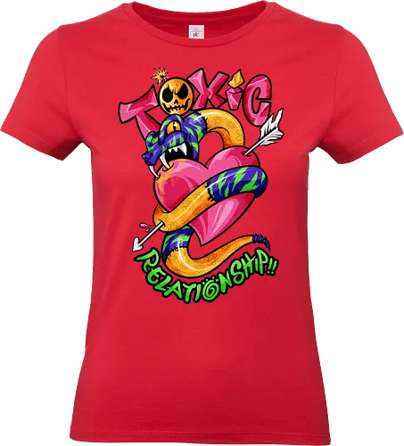 toxic snake  - toxic, snake, poison, love, relationship, care, hate, abuse, snake year, cool, cartoon, mythical, zodiac, pop - Standard T-Shirt (Women)