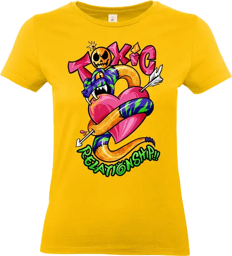 toxic snake  - toxic, snake, poison, love, relationship, care, hate, abuse, snake year, cool, cartoon, mythical, zodiac, pop - Standard T-Shirt (Women)