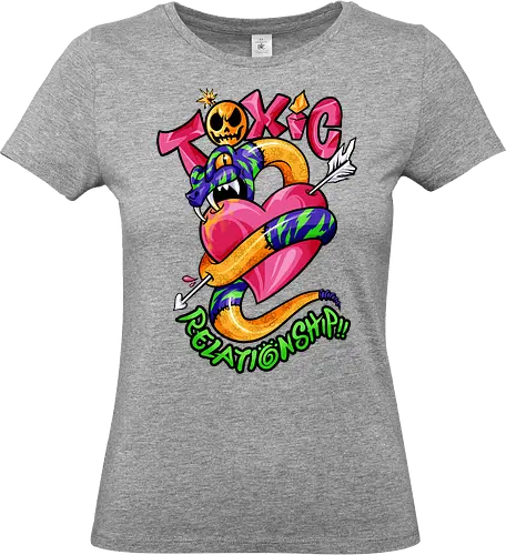 toxic snake  - toxic, snake, poison, love, relationship, care, hate, abuse, snake year, cool, cartoon, mythical, zodiac, pop - Standard T-Shirt (Women)