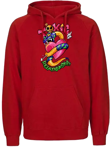 toxic snake  - toxic, snake, poison, love, relationship, care, hate, abuse, snake year, cool, cartoon, mythical, zodiac, pop - Fairtrade Hoodie