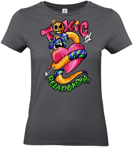 toxic snake  - toxic, snake, poison, love, relationship, care, hate, abuse, snake year, cool, cartoon, mythical, zodiac, pop - Standard T-Shirt (Women)