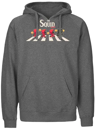 The Squid - kdrama, game, squid, korean, chibi, abbey road, road, mask, tv shows - Fairtrade Hoodie