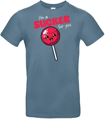 I'm a sucker for you - lollipop, cute, playful, romantic, cartoon, text, colorful, fun, whimsical, design - Standard T-Shirt