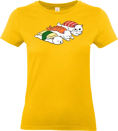 Meow Sushi - cat, cats, meow sushi, sushi, nigiri sushi, tuna sushi, kawaii sushi, cute, funny, japanese food - Standard T-Shirt (Women)