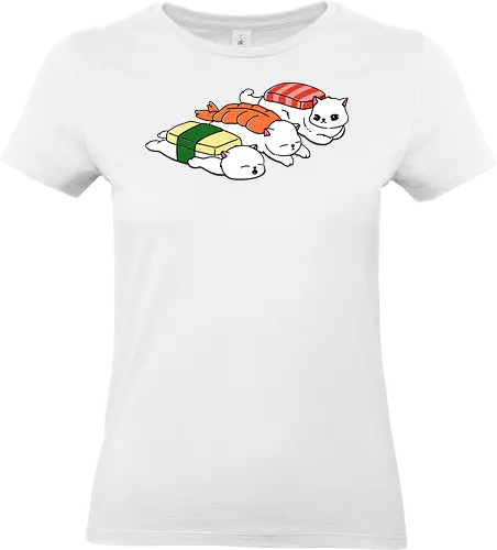 Meow Sushi - cat, cats, meow sushi, sushi, nigiri sushi, tuna sushi, kawaii sushi, cute, funny, japanese food - Standard T-Shirt (Women)