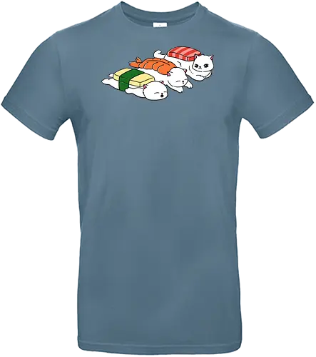 Meow Sushi - cat, cats, meow sushi, sushi, nigiri sushi, tuna sushi, kawaii sushi, cute, funny, japanese food - Standard T-Shirt