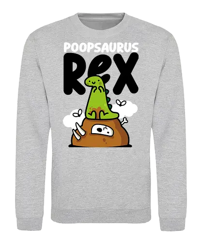 Poopsaurus Rex - dinosaur, jurassic, cute, kawaii, poop - Sweatshirt
