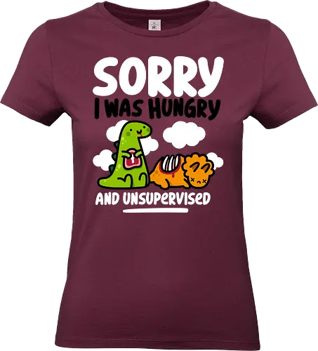 Sorry I was Hungry - dinosaur, jurassic, cute, kawaii, poop - Standard T-Shirt (Women)