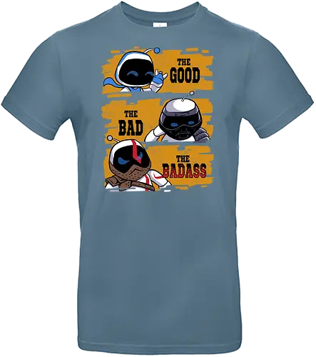 triple bot - game, cowboy, kratos, video game, samurai, robot, mecha, chibi, fun, cute, funny - Standard T-Shirt