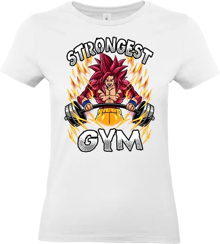 strongest gym  - anime, manga, songoku, gym, sport, gymnastics, Dragon, maniacs, parody, cool, kids, hero, saiyan, supersaiyan - Standard T-Shirt (Women)