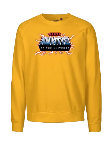Best Auntie of the Universe - mothers day, mom, mommy, mother, gifts for auntie, 80s, christmas, christmas gifts, he man, heman, masters of the universe, nostalgia - Fairtrade Sweatshirt