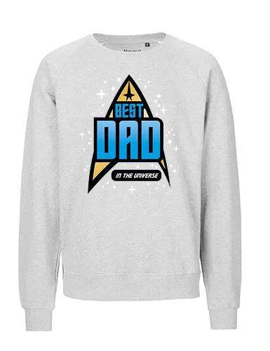 Best Trekkie Dad - fathers day, dad, daddy, father, gifts for dad, 60s, 70s, 80s, christmas, christmas gifts, universe, galaxy, Space, trekkie, nostalgia - Fairtrade Sweatshirt