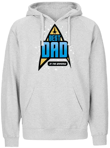 Best Trekkie Dad - fathers day, dad, daddy, father, gifts for dad, 60s, 70s, 80s, christmas, christmas gifts, universe, galaxy, Space, trekkie, nostalgia - Fairtrade Hoodie