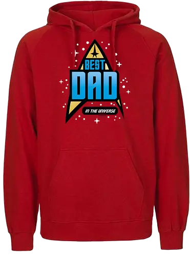 Best Trekkie Dad - fathers day, dad, daddy, father, gifts for dad, 60s, 70s, 80s, christmas, christmas gifts, universe, galaxy, Space, trekkie, nostalgia - Fairtrade Hoodie
