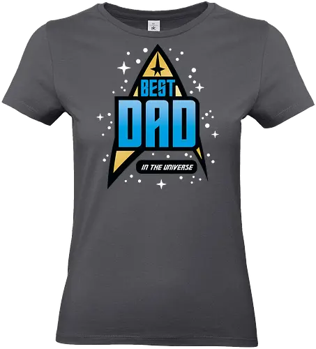 Best Trekkie Dad - fathers day, dad, daddy, father, gifts for dad, 60s, 70s, 80s, christmas, christmas gifts, universe, galaxy, Space, trekkie, nostalgia - Standard T-Shirt (Women)