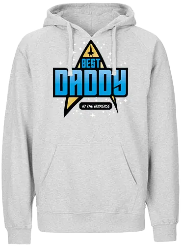 Best Trekkie Daddy - fathers day, dad, daddy, father, gifts for dad, 60s, 70s, 80s, christmas, christmas gifts, universe, galaxy, Space, trekkie, nostalgia - Fairtrade Hoodie