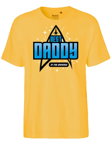 Best Trekkie Daddy - fathers day, dad, daddy, father, gifts for dad, 60s, 70s, 80s, christmas, christmas gifts, universe, galaxy, Space, trekkie, nostalgia - Fairtrade T-Shirt