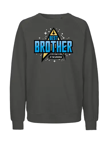 Best Trekkie Brother - fathers day, dad, daddy, mothers day, mommy, gifts for brother, 60s, 70s, 80s, christmas, christmas gifts, universe, galaxy, Space, trekkie, nostalgia - Fairtrade Sweatshirt