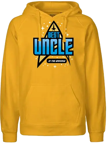 Best Trekkie Uncle - fathers day, dad, daddy, father, gifts for uncle, 60s, 70s, 80s, christmas, christmas gifts, universe, galaxy, Space, trekkie, nostalgia - Fairtrade Hoodie