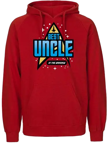 Best Trekkie Uncle - fathers day, dad, daddy, father, gifts for uncle, 60s, 70s, 80s, christmas, christmas gifts, universe, galaxy, Space, trekkie, nostalgia - Fairtrade Hoodie