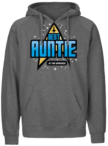 Best Trekkie Auntie - mothers day, mom, mommy, mother, gifts for auntie, 60s, 70s, 80s, christmas, christmas gifts, universe, galaxy, Space, trekkie, nostalgia - Fairtrade Hoodie