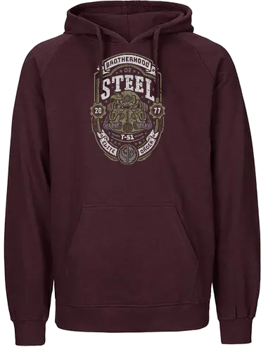Knight of Steel T-51 v2 - video game, armor, atomic, brotherhood, gamer, gaming, knight, nuclear war, paladin, shelter, steel, vault, wasteland, fallout - Fairtrade Hoodie