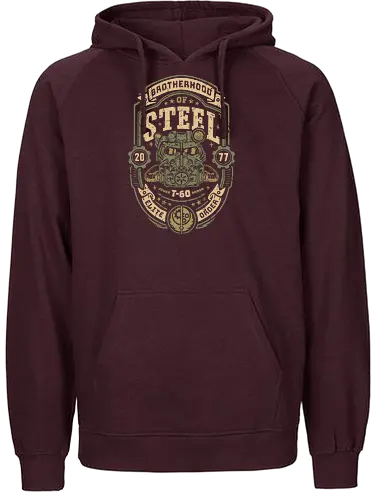 Knight of Steel T-60 - video game, armor, atomic, brotherhood, gamer, gaming, knight, nuclear war, paladin, shelter, steel, vault, wasteland, fallout - Fairtrade Hoodie