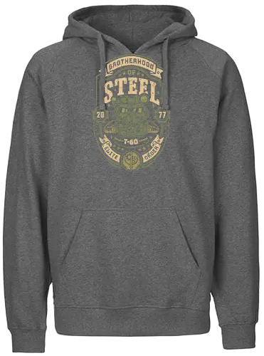 Knight of Steel T-60 - video game, armor, atomic, brotherhood, gamer, gaming, knight, nuclear war, paladin, shelter, steel, vault, wasteland, fallout - Fairtrade Hoodie