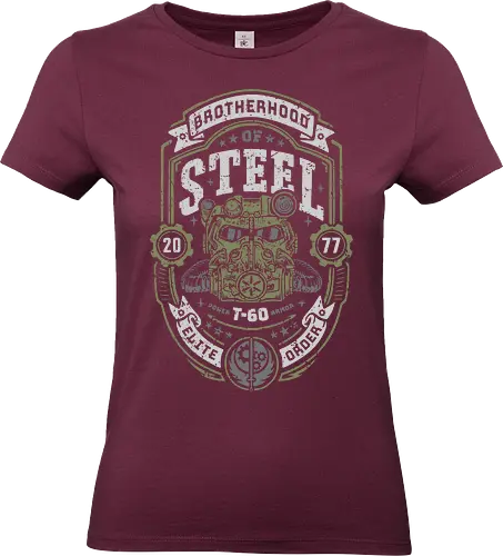 Knight of Steel T-60 v2 - video game, armor, atomic, brotherhood, gamer, gaming, knight, nuclear war, paladin, shelter, steel, vault, wasteland, fallout - Standard T-Shirt (Women)