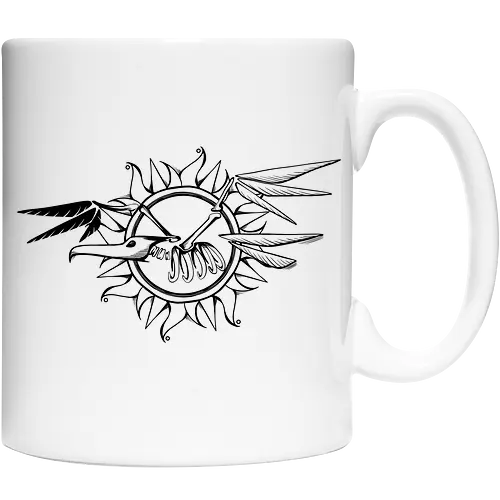 Frigatebird-Piratenflagge: Lineart