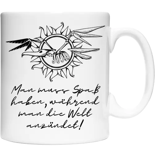 Frigatebird-Piratenflagge: Lineart mit Text