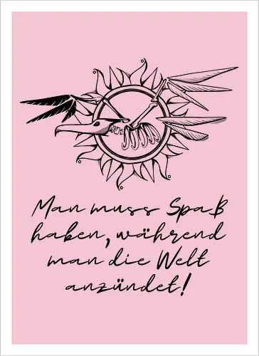 Frigatebird-Piratenflagge: Lineart mit Text