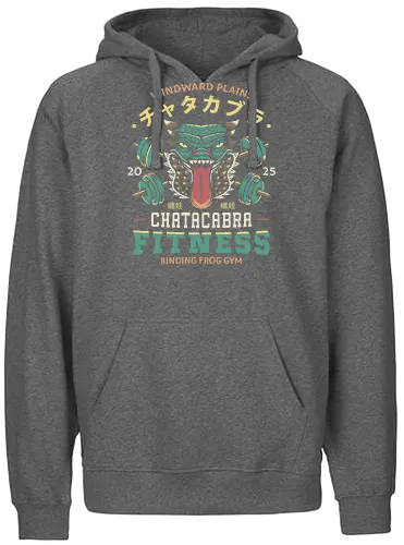 Chatacabra Fitness - monster, monster world, game, gamer, gaming, video games, hunter, monster rise, monster wilds, iceborne, palico, wyvern - Fairtrade Hoodie